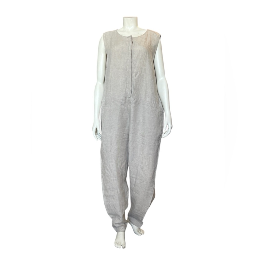 Eileen Fisher Gray Sleeveless Jumpsuit